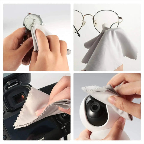 18 Pack Premium Microfiber Cloths For Glasses, Screens, Cameras And Phones cleaning various devices