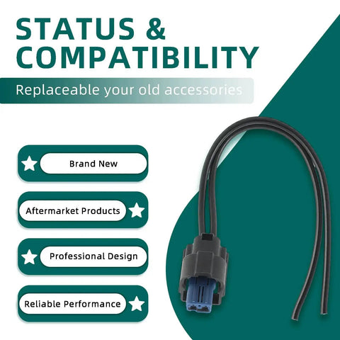 Connector Pigtail Harness For Camshaft Phaser Actuator VVT Solenoid, Replacement Part 05184101AG displayed with features