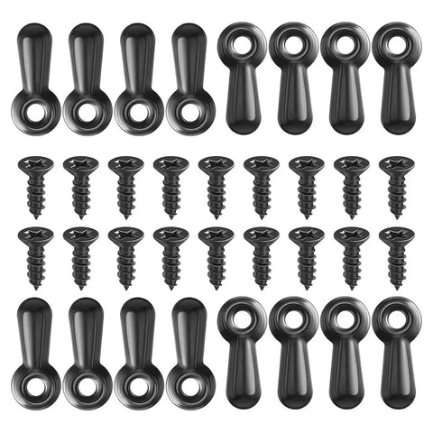 100 Piece Picture Frame Backing Clips With Screws Black Turn Button Fasteners Kit Metal Framing Supplies For Fast Easy Hang Of Posters Drawings And Crafts In Home Studio Or Gallery Use, shown in a grid layout
