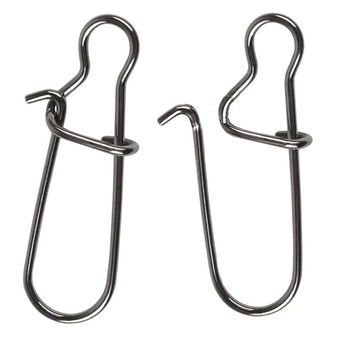 Close-up of Duo Lock Snaps Fishing Kit, 100 Count Per Size, Includes Sizes 0 Through 8 From 26Lb To 220Lb Test, shown in metal detail.