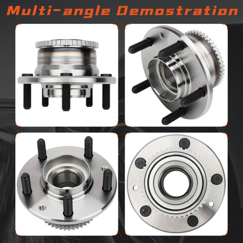 Multi-angle view of Rear Wheel Hub And Bearing Assembly For Ford Fusion 2006 To 2012 With Rear Wheel ABS So Your Ride Can Roll Smooth Again Also Fits Mercury Milan 2006 To 2011 Lincoln MKZ 2007 To 2012 Mazda 6 2003 To 2008 Lincoln Zephyr 2006 5 Lug Pair