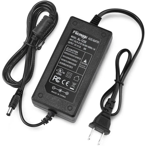 Workhorse 12V 3A Power Adapter for Low Power Devices, 100 To 240V AC Input To DC 12V 36W Desktop Supply With 5.5x2.5mm and 5.5x2.1mm Barrel Connectors