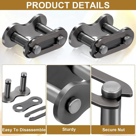 5 Pieces Number 41 Roller Chain Connecting Links Heavy Duty Manganese Steel Master Connector product details