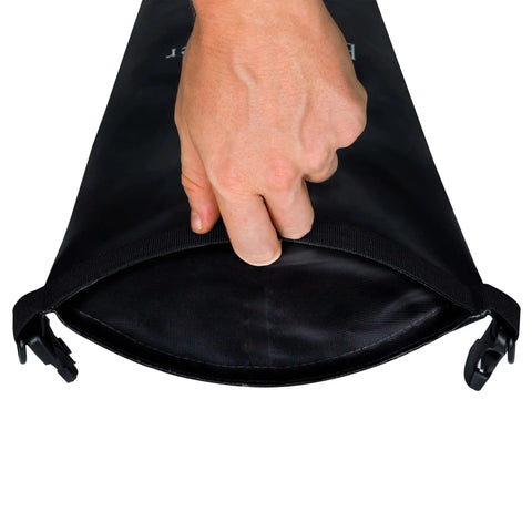 Hand closing Go-To Premium Waterproof Dry Bag Backpack For Kayaking And Outdoor Adventures, Extra Thick 0.5mm Material, 5L Black.