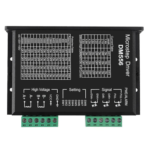 CNC Stepper Driver DM556 For Precision Milling And DIY CNC Projects ACEIRMC, 2-phase hybrid controller with input connectors visible