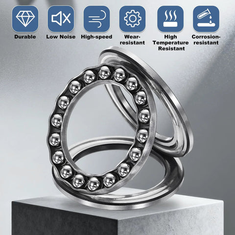 uxcell thrust ball bearings, chrome steel, 40mm bore, 60mm OD, 13mm thick, ABEC5