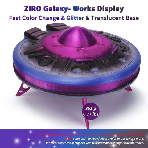 Fast Color Changing Twinkling Glitter PLA Filament 1.75mm 1kg Spool With Colorful Translucent Galaxy Look, display model