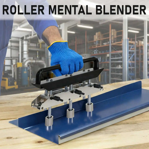 Worker using 3 Station Roller Bender For Sheet Metal, Adjustable 0 To 90 Degree Bending Angles, Heavy Duty Metalworking Tool in workshop