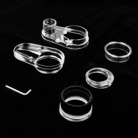 3-In-1 Dust Shoe For CNC Router, Fits 52Mm, 65Mm And 69Mm Spindles, Hose Diameter 38Mm, Transparent ABS Material parts set