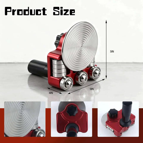 Compact Sheet Metal Bender Hand Held Bending Tool For Steel Aluminum Copper showing dimensions and removable center disc