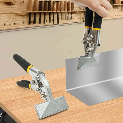 Sheet Metal Hand Seamer With 6.35mm Straight And Curved Jaw, Heavy Duty Bending Tool for keel bending, ergonomic grips