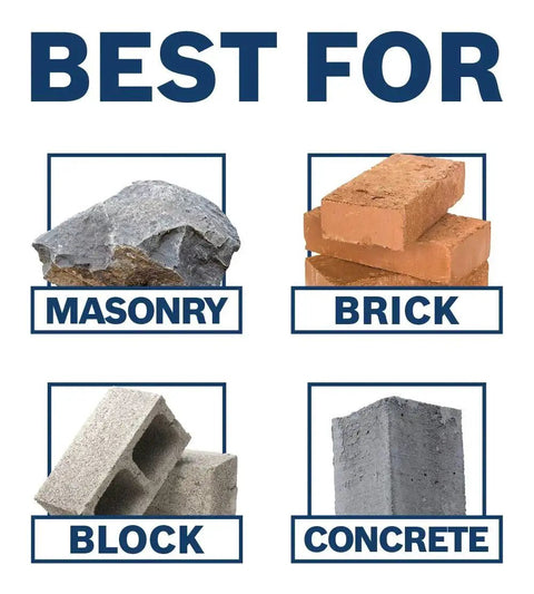 Image showing Bulldog SDS-Plus Rotary Hammer Bit For Concrete Drilling And Anchoring used for masonry, brick, block, and concrete.