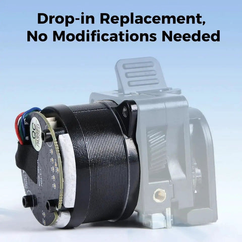K2 Plus Extruder Motor Replacement for 3D Printer, circular stepper with 12 teeth shaft, E axis extrusion part, low noise