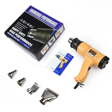 Beast 1800W Hot Air Heat Gun With Dual Temp Modes, includes 4 nozzles and packaging, ideal for crafts and paint stripping.