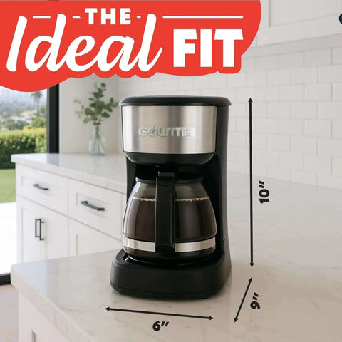Five Cup Coffee Maker With One Touch Brew Pause And Serve Function Keeps Warm As You Sip Stainless Steel Accents Black Finish