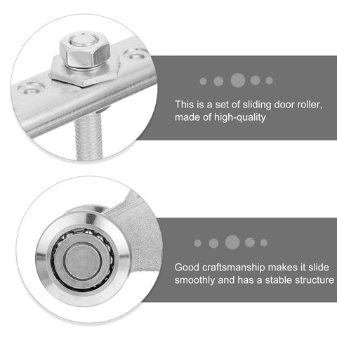 Close-up of Heavy Duty Steel Sliding Door Track Roller for Industrial Doors, rust resistant, showing smooth operation components.