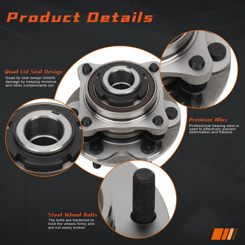 Plug And Play Front Wheel Hub And Bearing Assembly For Toyota 4Runner 2003-2019, Tacoma 2005-2019, FJ Cruiser 2007-2009