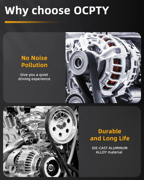 Alternator Replacement For Acura MDX RL TL Honda Odyssey Pilot Ridgeline 12V 130A Clockwise Rotation IR Regulator IF Fan Ready Install OEM Style Upgrade For 2003 To 2009 Models, highlighting durability and noise reduction