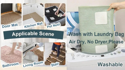 Anti Slip Carpet Grips 8 Pcs Set With Vacuum Technology Rug Grippers for Hardwood Floors in washing machine