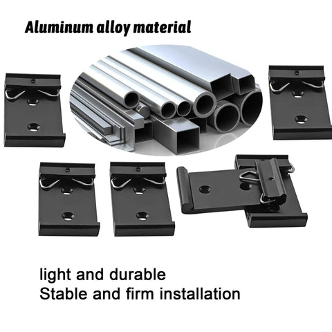 1.08 Inch Width Din Rail Mount Bracket Built Tough Aluminum Alloy Clip For 35mm Universal DIN Rail Corrosion Resistant Six Pack