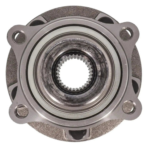 Front view of Front Hub Bearing Assembly For Kia Sorento Rondo And Hyundai Santa Fe 5 Lug Without ABS Bolt On Direct Fit 30 Spline