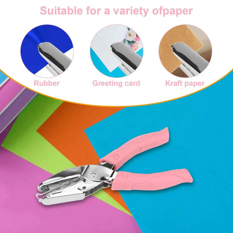 Handheld 1/16 Inch Circle Hole Puncher With Soft Grip Sturdy Metal Small Circle Punch for crafting on colored paper sheets