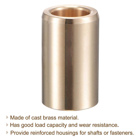 Self Lubricating Cast Brass Sleeve Bearing With 12mm Bore, 18mm Outer Diameter, 30mm Length, Plain Bushing For High Temperature
