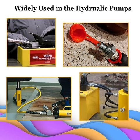 Three Eighths Inch NPT Hydraulic Quick Connect Disconnect Coupler 10,000 PSI High Pressure in use with hydraulic pumps