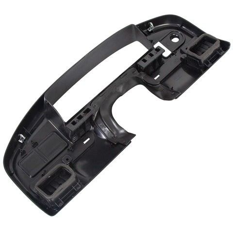 Dash Cover Panel Bezel for 1992 to 1997 Ford F150 F250 F350 Bronco Gas Engines, black replacement part, front view