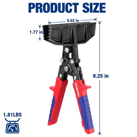Six Inch Hand Seamer Tool For Sheet Metal Bending And Seaming Heavy Duty Steel Brake Pliers with ergonomic grip and dimensions