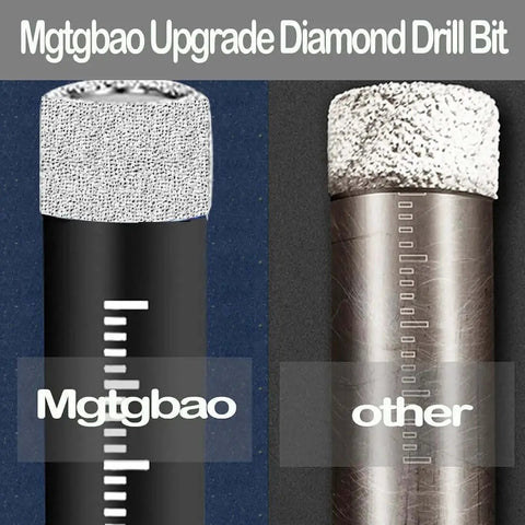 Six Piece Five Eighths Inch Dry Diamond Drill Bit Set With 16mm Hex Shank Brazed Wax Lubricated comparison