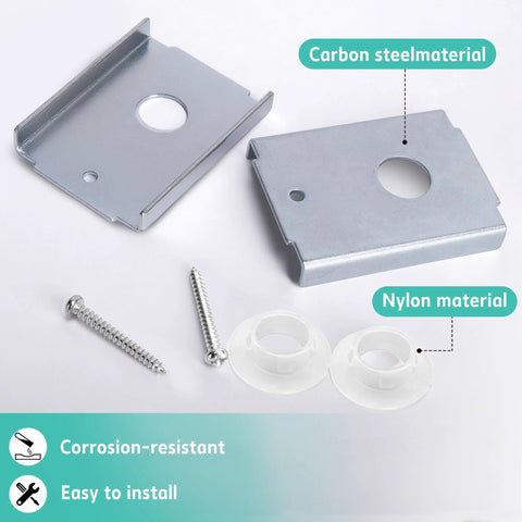 Four Pack Bifold Door Repair Bracket Kit For One And Three Eighths Inch Doors Stainless Steel Durable Hardware with screws