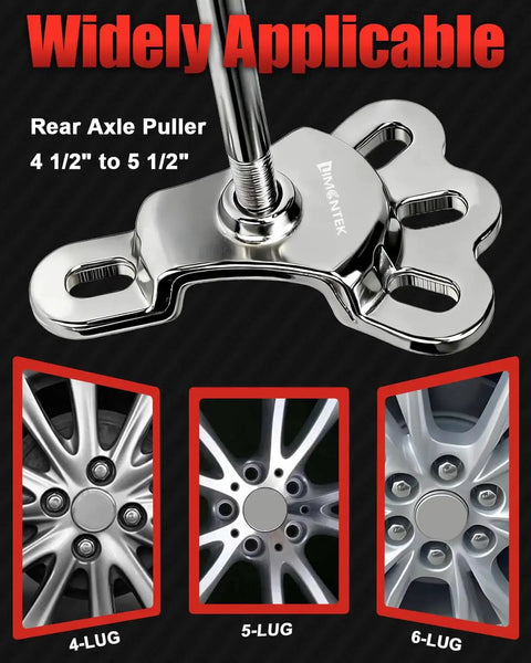8 Piece Slide Hammer Puller And Rear Axle Bearing Removal Tool Set showcasing rear axle puller for 4-6 lug wheels.