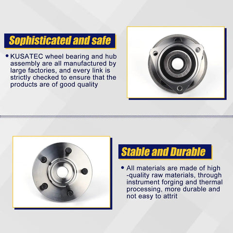 Close-up of 2 Pack Beefed Up Front Wheel Hub And Bearing Assembly For 1999 To 2001 Jeep Cherokee And 2000 To 2006 TJ Wrangler