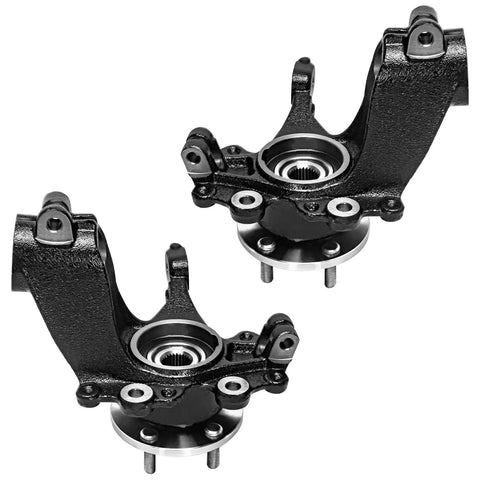 2.0L Front Steering Knuckles Kit for 2012-2018 Ford Focus, Driver Side Knuckle With Wheel Hub Bearings Assembly, 2-Piece Replacement