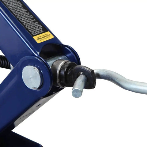 Close-up view of the Steel Scissor Lift Jack Car Kit 1.5 Ton Capacity Portable Collapsible Floor Jack showing handle mechanism