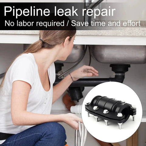 1 Inch Water Pipe Repair Clamp Kit With 8 Nuts, 8 Screws, And 16 Washers For 24mm To 26mm Pipes under sink repair