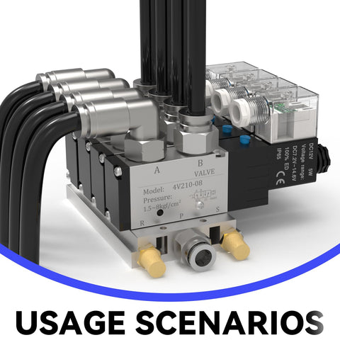 EterMutable 304 stainless steel push-to-connect air fittings, 6-pack, 1/4 in NPT male for 1/4 in OD tubes