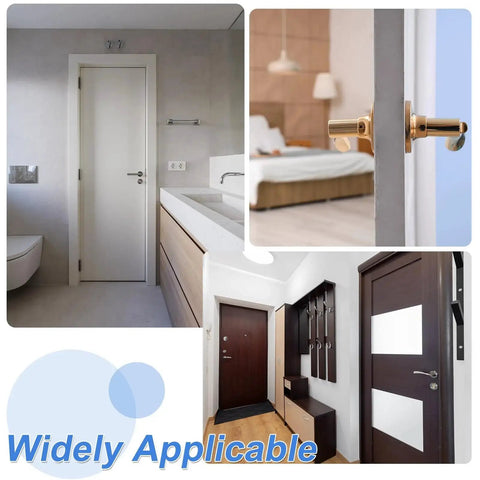 Two Piece Sliding Door Keepers Set In Zinc Alloy For Glass Patio Doors With Mounting Screws 2.17 Inch Long By 0.39 Inch Wide Silver Lock Keepers For Sliding Doors And Patio Door Latch Replacement installed on various doors.