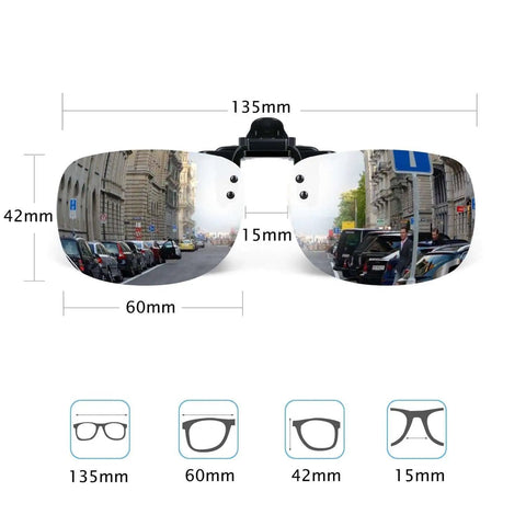 Polarized Clip On Sunglasses With Flip Up Design Silver Mirrored Lenses Unisex Outdoor Glasses For Driving Fishing Sports And Travel