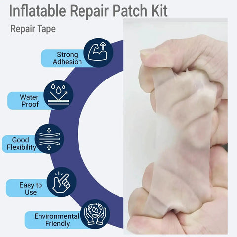Stretched Inflatable Heavy-Duty Pool Patch Repair Kit For Inflatables With ...