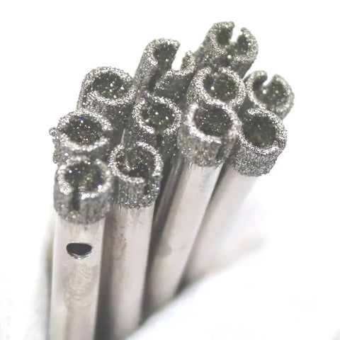 Close-up of 5mm Diamond Coated Drill Bit Set For Glass Ceramic Tile Marble And Granite 3 By 16 Inch Hole Saw Bits Coated Core