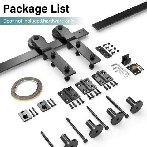 Heavy Duty Bifold Barn Door Hardware Kit For Closet, 60 Inch Track Folding System For Max Two 29 Inch Panels, 56 Inch Opening