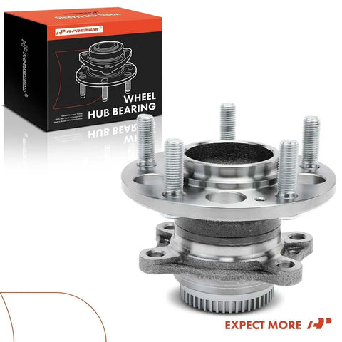2 Pack Rear Wheel Bearing And Hub Assembly Drop In Replacement For Hyundai And Kia Models 2011 2018 Elantra Coupe GT Veloster Forte Forte Koup Forte5 With ABS Ring And 5 Lug 3D image with box