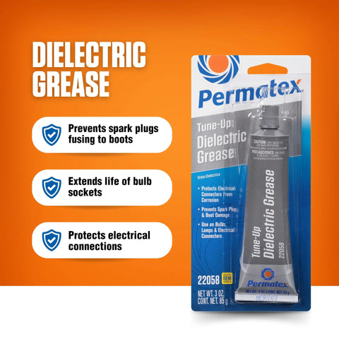 Permatex dielectric grease tube, 3 oz, blister-packaged for electrical connections