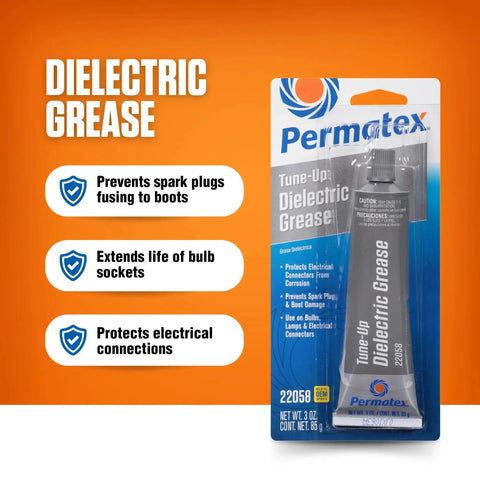 Dielectric Tune Up Grease For Electrical Connections And Wiring In Cars And Trucks Protects Terminals Spark Plugs And Sockets From Salt Dirt And Corrosion Permatex 22058 3oz in packaging