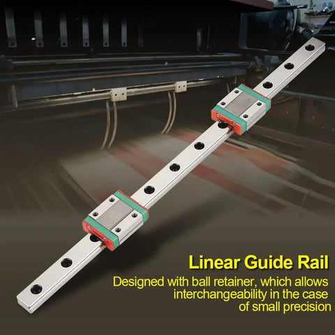 Compact Linear Guide Rail Kit 300mm With Two MGN12B Slide Blocks For Precise Motion In Small Shop Automation Projects shown
