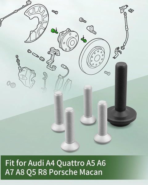 Heavy Duty Wheel Hub Bearing Bolt Kit For Audi And Porsche Macan Replaces OEM 8E0407643A PAB407643 Steel Direct Fit Replacement