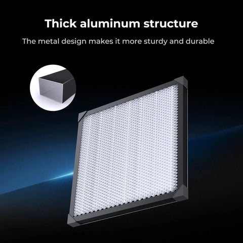 Laser Honeycomb Bed For 500x500mm Lasers, Aluminum Working Table With 19.68 By 19.68 Inches Size, Fast Heat Dissipation And Smoke Evacuation