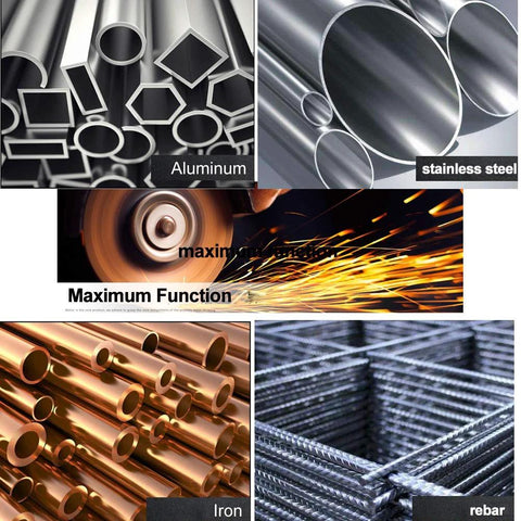 Cutting action of 50 Pack 4.5 Inch Thin Cut Off Wheels for angle grinder with aluminum, stainless steel, iron, and rebar materials